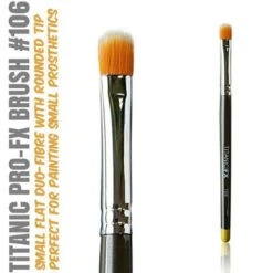 Titanic Pro-FX Brush 106 - Small Flat Duo-Fibre Stipple Brush(Titanic Pro Fx Brush 106 Small Flat Duo Fibre Stipple Brush)
