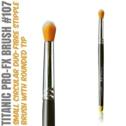 Titanic Pro-FX Brush 107 - Small Round Duo-Fibre Stipple Brush(Titanic Pro Fx Brush 107 Small Round Duo Fibre Stipple Brush)