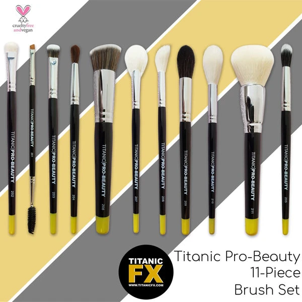 TITANIC PRO-BEAUTY BRUSH 11-PIECE COMPLETE BRUSH SET(Titanic Pro Beauty Brush 11 Piece Complete Brush Set) 3 TITANIC PRO-BEAUTY BRUSH 11-PIECE COMPLETE BRUSH SET(Titanic Pro Beauty Brush 11 Piece Complete Brush Set)