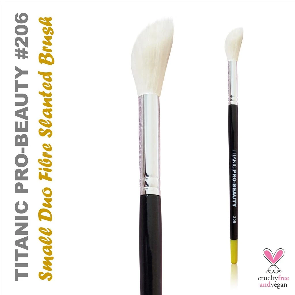 TITANIC PRO-BEAUTY BRUSH (206) - SMALL DUO-FIBRE SLANTED BLENDER(Titanic Pro Beauty Brush 206 Small Duo Fibre Slanted Blender) 3 TITANIC PRO-BEAUTY BRUSH (206) - SMALL DUO-FIBRE SLANTED BLENDER(Titanic Pro Beauty Brush 206 Small Duo Fibre Slanted Blender)