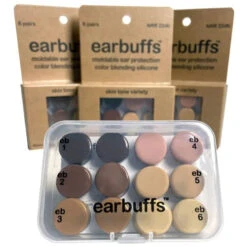EARBUFFS -Moldable Ear Protection Color Blending Silicone - 6 Pair(Earbuffs Moldable Ear Protection Color Blending Silicone 6 Pair) 9 EARBUFFS -Moldable Ear Protection Color Blending Silicone - 6 Pair(Earbuffs Moldable Ear Protection Color Blending Silicone 6 Pair) -TILT Makeup earbuffs display