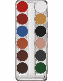 Kryolan AQUACOLOR PALETTE 12 COLORS(Kryolan Aquacolor Palette 12 Colors)