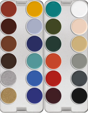Kryolan SUPRACOLOR PALETTE 24 COLORS(Kryolan Supracolor Palette 24 Colors) 3 Kryolan SUPRACOLOR PALETTE 24 COLORS(Kryolan Supracolor Palette 24 Colors)