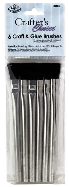 Royal & Langnickel - CRAFT AND GLUE BRUSH-6PC(Royal Langnickel Craft And Glue Brush 6pc)